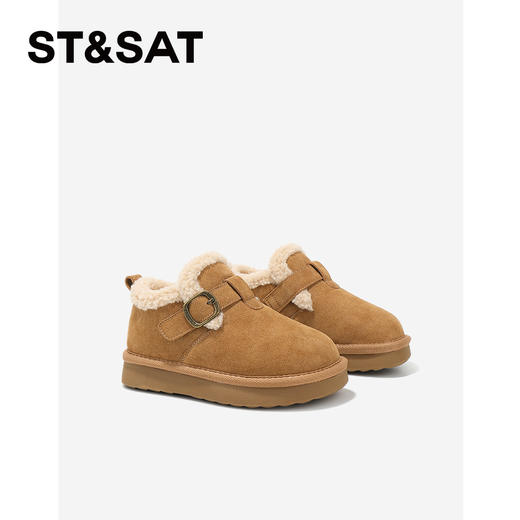 【童鞋】星期六加绒简约复古百搭男女童雪地靴SSD4192L1V 商品图1