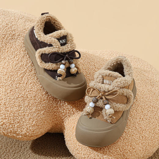 ANNIL/安奈儿童鞋女童可爱加绒毛毛鞋冬季加绒加厚休闲鞋宝宝可爱棉鞋鞋子HG5412664 商品图4