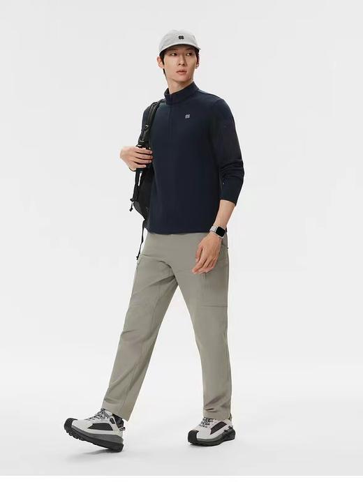 D110754抓绒衣保暖男士POLARTEC混纺半拉链长袖T恤打底卫衣 商品图9