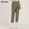 oldcolour商场同款时尚气质高腰显瘦格子休闲裤M41073180 商品缩略图1