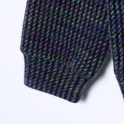 WY1274SDSA秋冬新款痞帅男装简约韩版撞色竖纹抽绳连帽针织卫衣宽松百搭 商品图4