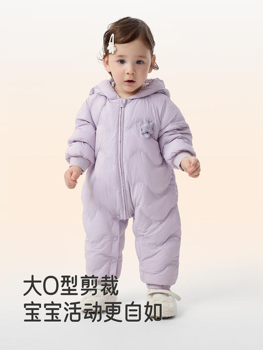 英氏婴儿哈衣连帽A类夹棉连体衣爬服冬季保暖新款YRHFJ4R038A 商品图4