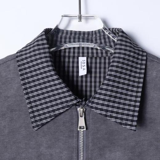 WY1260SDSA男士秋冬新款痞帅男装韩版拼接半拉链翻领假两件卫衣百搭时尚 商品图2