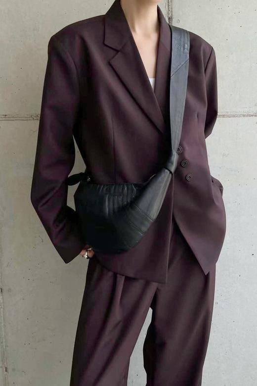 Kai & Kiera 酒红色西装阔腿裤套装 14383 商品图3