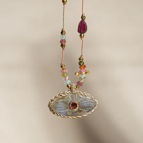 北京仓｜ROOM SERVICE-IRIS-拉长石 眼睛形 吊坠 项链［法国设计师］