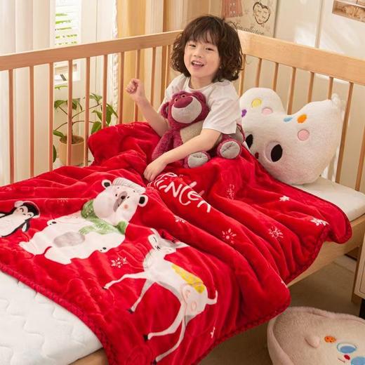 【品牌直发】小象咘叮A类儿童加厚双层毛毯云毯子 商品图1