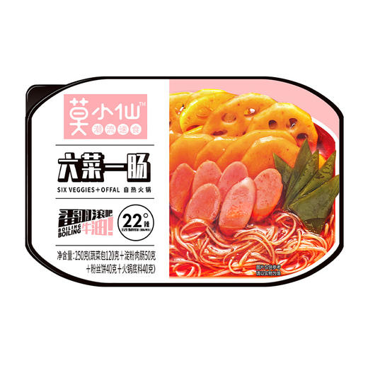 莫小仙 六菜一肠 自热火锅 250g/盒 商品图3