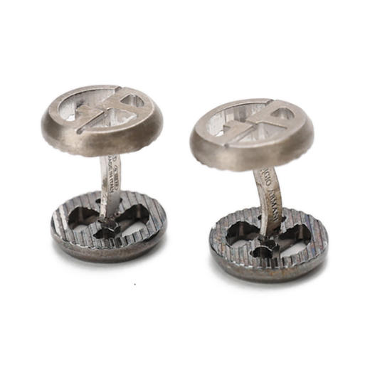 8058644952300 GIORGIO ARMANI 【100%银】男式轻奢简约小巧精致LOGO西装西服袖扣 商品图2