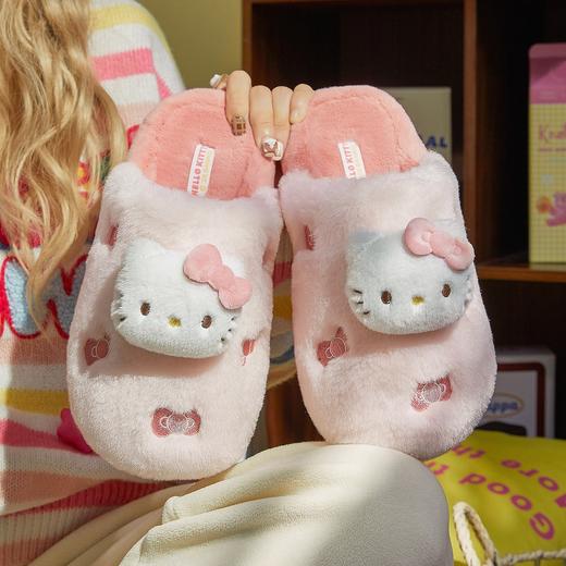 冬款新款可爱卡通棉拖鞋Hello Kitty柔软舒适室内外穿居家保暖【8004】 商品图3