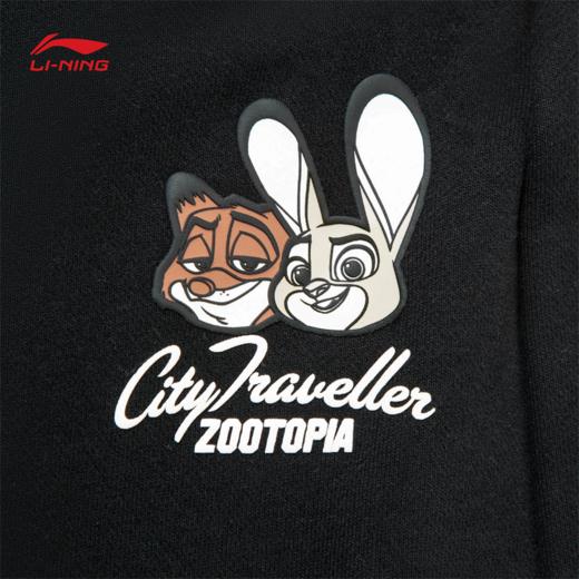 李宁迪士尼疯狂动物城联名系列女子平口宽松香蕉裤卫裤AKLV846 商品图5