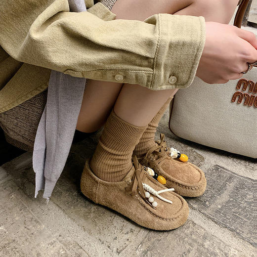 Ech&yolo网红勃肯乐福鞋民族风豆豆鞋AM-3369 商品图5