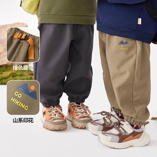 【三防】男童裤子一体绒秋冬儿童加绒工装裤冬季宝宝长裤休闲冬款 商品图3