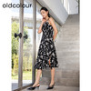 oldcolour夏季设计感气质法式大摆印花吊带连衣裙女P311006A1 商品缩略图3
