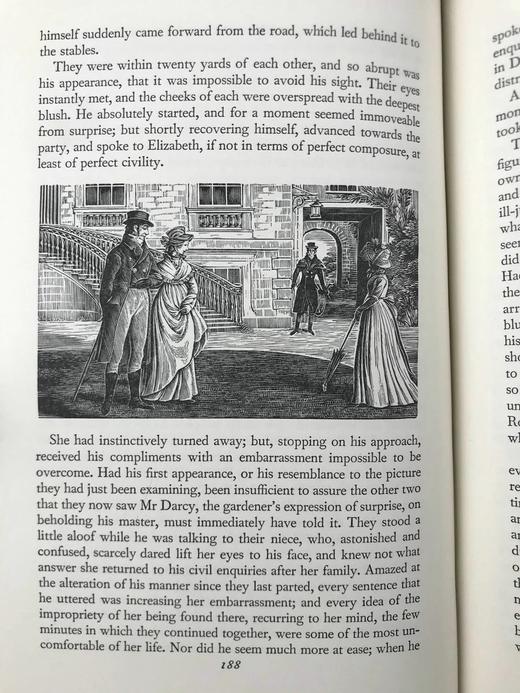 简·奥斯汀《傲慢与偏见》 配木版画插图 精装18开带书匣 商品图5