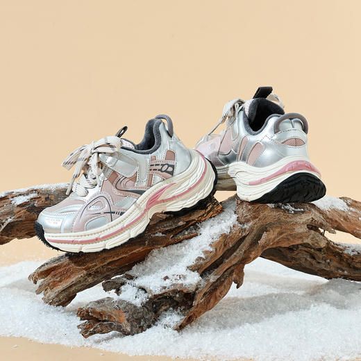 ANNIL/安奈儿童鞋女童6-12岁棉鞋5厘米老爹鞋儿童休闲鞋冬季加绒运动鞋HG5405681 商品图1