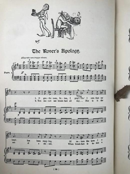 约19世纪末 吉尔伯特与苏利文《萨伏依之歌》乐谱 配插图 漆布精装16开 商品图9