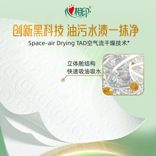 心相印【田栩宁同款】绒立方厨房抽纸60抽*9包箱装厨房纸 商品图3