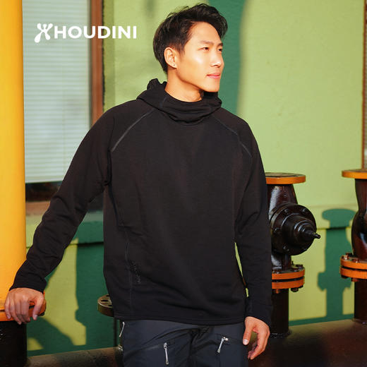 HOUDINI胡丁尼 Boxer魔术箱户外25秋新男套头运动连帽抓绒衣卫衣 830057 商品图10