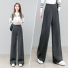 YM 2797阔腿裤气质高腰宽松垂感毛呢保暖直筒裤 商品缩略图2