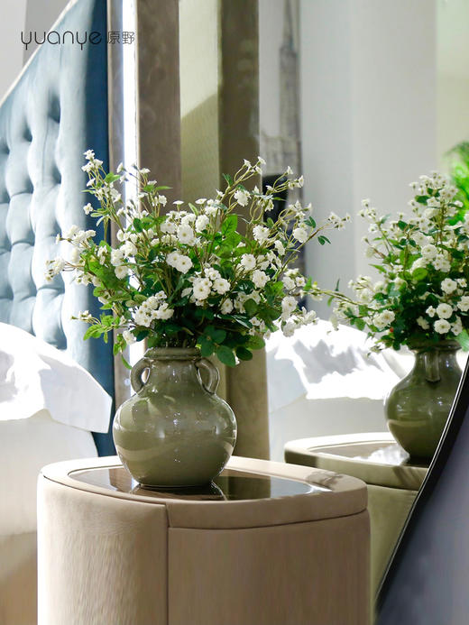 轻奢高端仿真花摆设件客厅酒店玄关蔷薇花束假花摆设餐桌装饰摆花 商品图2