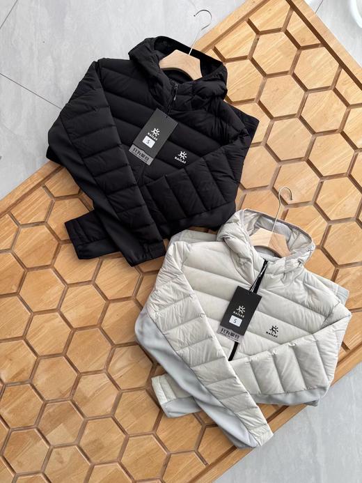 D110714新款MONT XO中国登山系列纯色户外防风防泼水保暖连帽轻薄羽绒服 商品图1