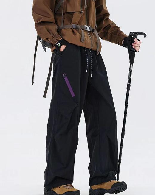 D110773户外工装裤男女阔腿裤2025新款直筒百搭休闲裤 商品图2