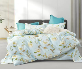 路易卡罗 雅致纯棉四件套-花想容蓝