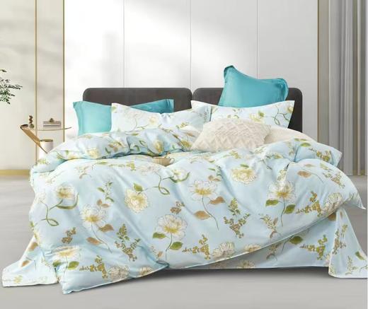 路易卡罗 雅致纯棉四件套-花想容蓝 商品图0