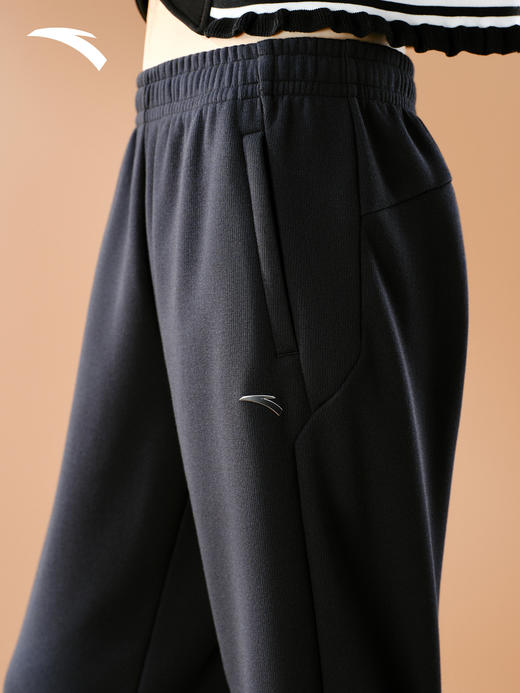 安踏女士加绒保暖针织束脚跑步卫裤162547312N 商品图2