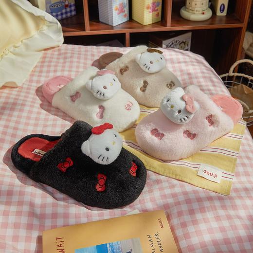 冬款新款可爱卡通棉拖鞋Hello Kitty柔软舒适室内外穿居家保暖【8004】 商品图1