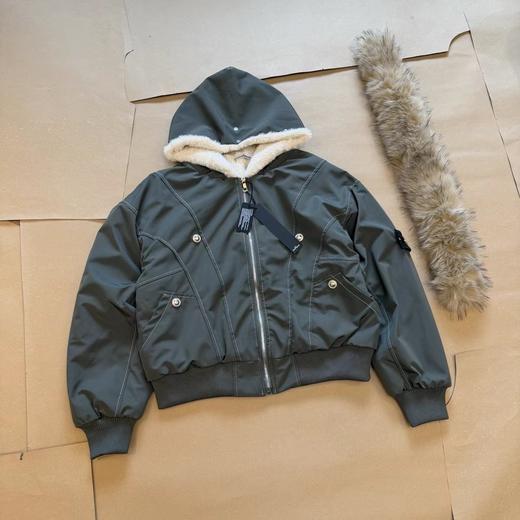 D110756早冬可拆卸大毛领座山雕棉服外套 商品图12