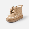 ANNIL/安奈儿童鞋女童6-12岁中大童雪地靴可爱蝴蝶结公主鞋冬季加绒休闲鞋HG5411587 商品缩略图4