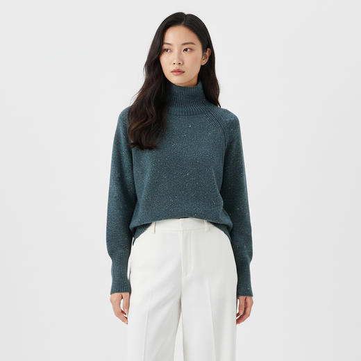 Grace&Glam 幻彩星空亮丝半高领毛织上衣 商品图6