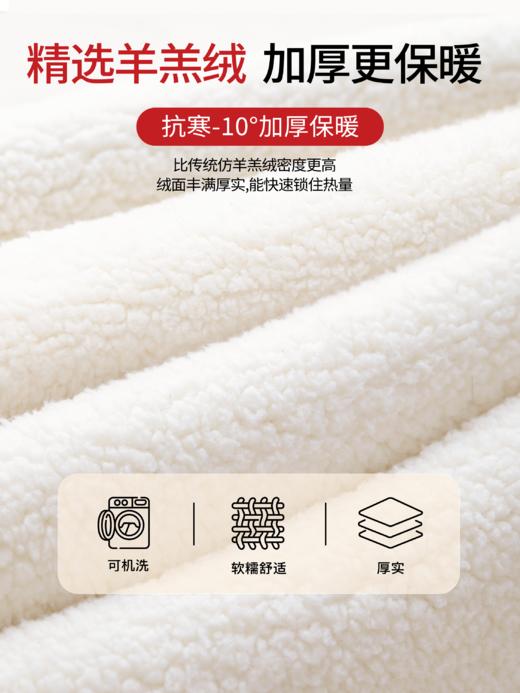 PANAPOPO羊羔绒护膝加厚按摩款|PANAPOPO膝部固定器 （兔毛绒护膝绑带V2长款） 商品图2