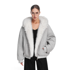 FDR官方店 毛呢夹棉加厚巨好看的早秋棉服男座山雕女款外套冬季