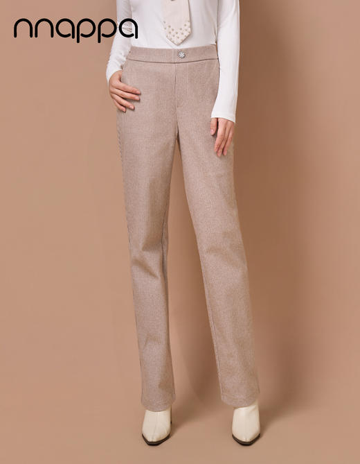 秋冬毛呢单层通勤烟管裤DX336 商品图0