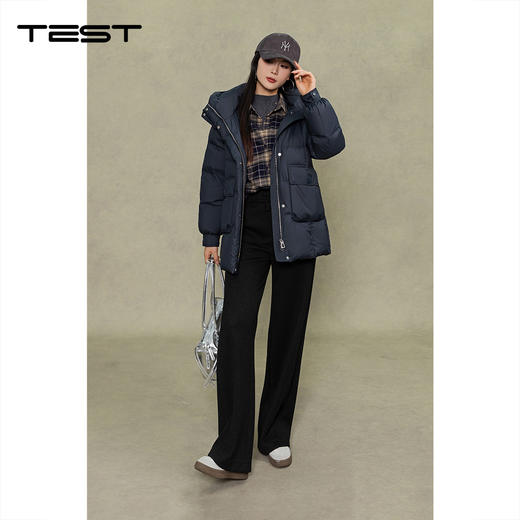 冬上新连帽宽松版型简约显瘦保暖大气羽绒服2254005 商品图1