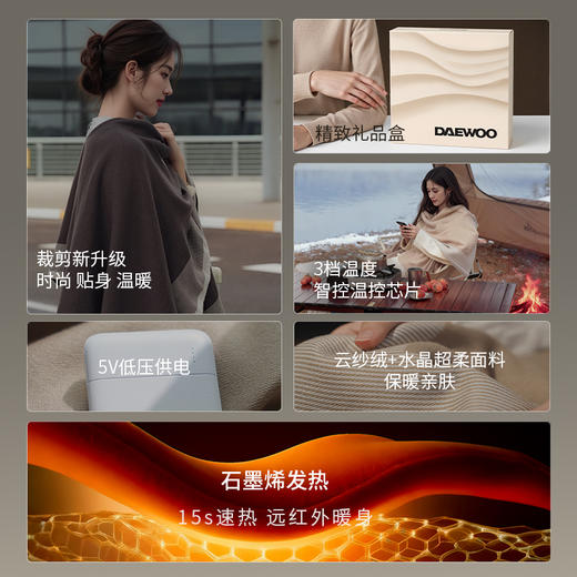 大宇电热披肩加热发热暖身毯 DY-FRPJ01 商品图6
