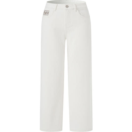 「高货wl」全新升级【铂金会员247/天猫329/差价82】(65454)洛诗琳2025秋冬重工刺绣钉珠民族风窄版直筒加绒牛仔裤女 商品图2