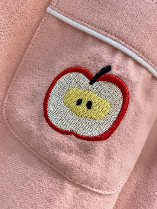 松植屋秋冬女款纯色加厚磨毛绒布长袖睡衣套装100%全棉绒布家居服 商品图3