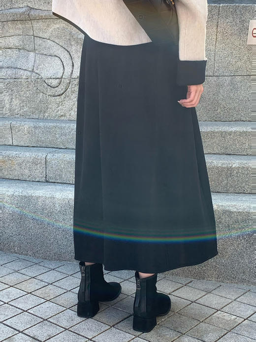 【百图lulu定制】【醋酸羊毛半裙】六片式裁剪  松紧内折腰头 极简风  藏肚子 加绒 精致半身裙 商品图3