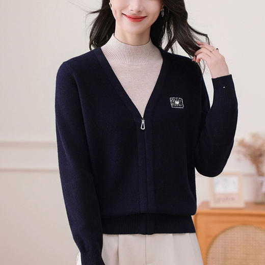 CC 13-98860假两件上衣时尚洋气半高领羊毛衫 商品图1