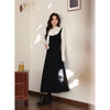 鹿向南「流光剧场」法式气质黑色连衣裙女秋新款叠穿收腰显瘦长裙 商品缩略图2