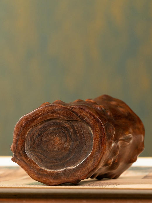 清	黄花梨树瘤笔筒 商品图4