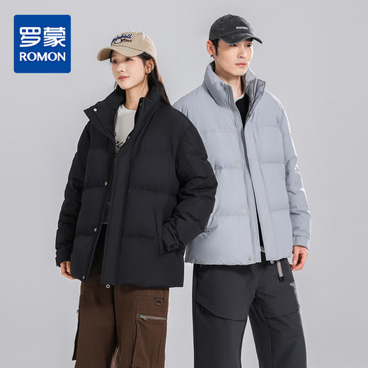 【90鸭绒】罗蒙冬季男女同款情侣羽绒服加厚保暖休闲舒适百搭外套 商品图0