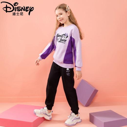 迪士尼女童冬装新款洋气加绒厚儿童套装女孩女宝冬款打底衫霸气潮 商品图4