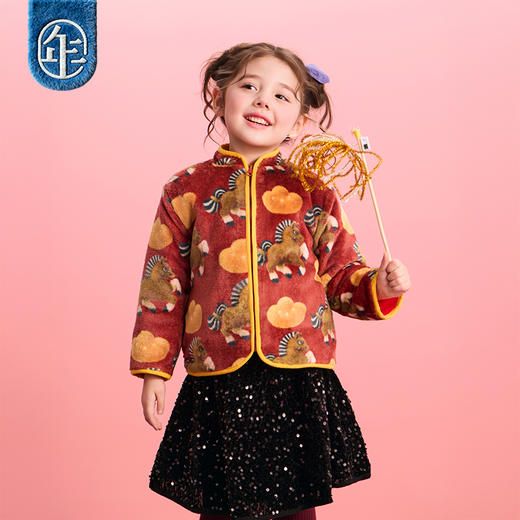 年衣童装儿童加绒唐装冬季新品男女童中式国风么啊马加绒唐装 商品图2