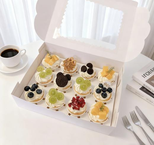 水果杯子蛋糕(按当季水果装饰)-无夹心内有卡仕达酱-低糖无添加 商品图0