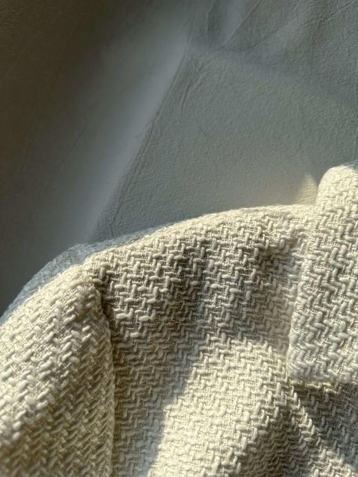 贝壳三 小香风编织肌理感双口袋外套气质翻领短款上衣C110817 商品图7