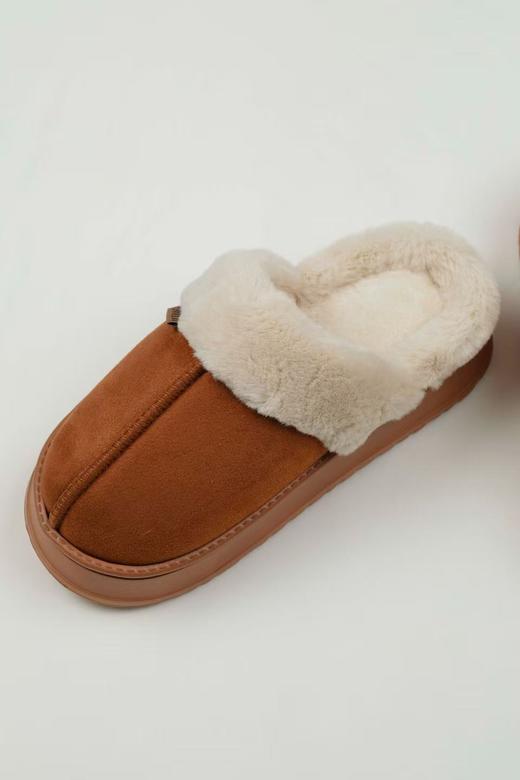 一周内发货【棉拖鞋】跟高约4.5厘米，保暖毛绒拖鞋，短毛绵软感，鞋底防滑，室内冬天穿着保暖~ 商品图13